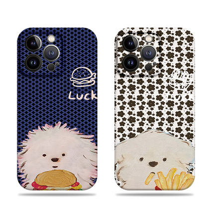 苹果17promax狗狗薯条汉堡菲林情侣手机壳适用苹果华为红米K60PROOPPOK12XMATE80PROMAXP80PRO红米NOTE14PROP