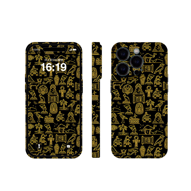 古埃及元素菲林软硬壳二合一小众不撞壳适用苹果华为荣耀vivooppo小米iphone16亮面磨砂手机壳保护套