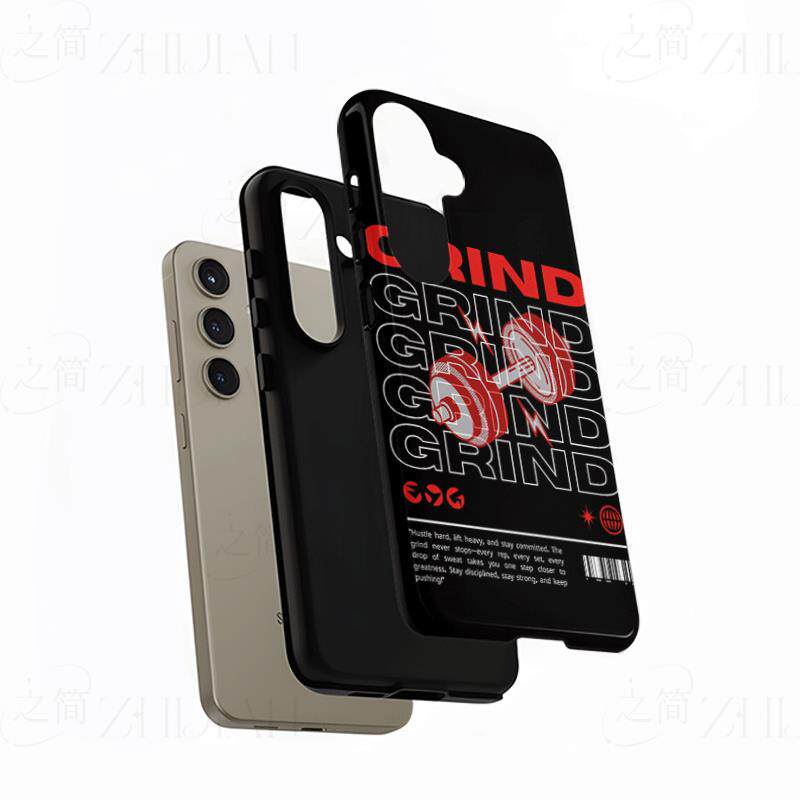 健身励志哑铃磨砂磁吸手机壳大孔亮面硬壳适用苹果iphone18promax华为PURAXVIEW华为PURA70ULTRA华为NOVA12PR
