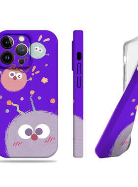 苹果17promax三只煤球菲林情侣手机壳适用苹果华为OPPOA5PRONOVA12PRO荣耀300至尊小米15PRO小米14PRO