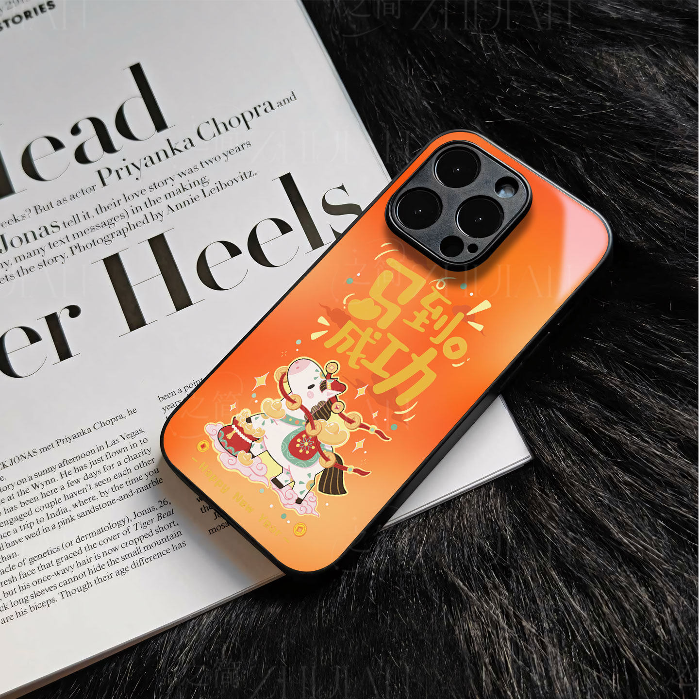 苹果17promax马到成功t玻璃手机壳马年新年祝福有钱适用苹果华为NOVA13PRO小米CIVI5PRO红米K90PROMAX小米15P