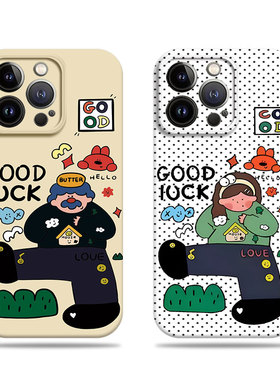 苹果17promax插画大叔女孩菲林情侣手机壳适用苹果华为红米NOTE14PROPLUSVIVOY300PRO三星S25ULTRAOPPOK12SVI