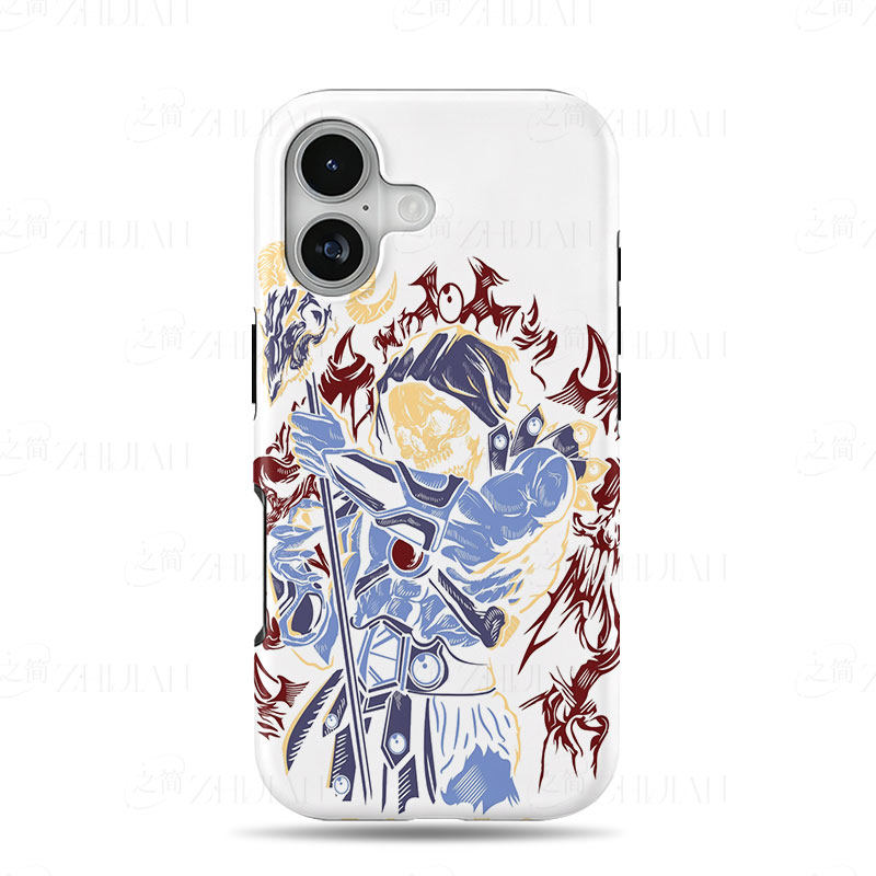 骷髅王插画磨砂磁吸手机壳大孔亮面硬壳适用苹果iphone18promax华为PURAXVIEWVIVOS30PROMINI1加ACE2V