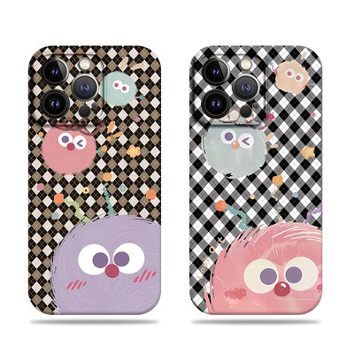 苹果17promax三只煤球菲林情侣手机壳适用苹果华为真我gt8proNOVA14至尊荣耀200PROFINDX8至尊VIVOS19PRO