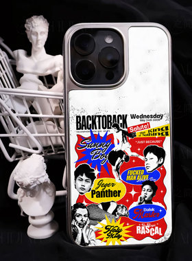 BACKTOBACK海报手机壳大孔电镀黑框碳纤纹二合一磁吸适用苹果17promax华为小米14PRO小米15PROP60PRO