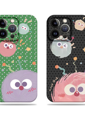 苹果17promax三只煤球菲林情侣手机壳适用苹果华为VIVOX100ULTRA小米13ULTRA三星S24ULTRAMATE50PRO红米K70UL