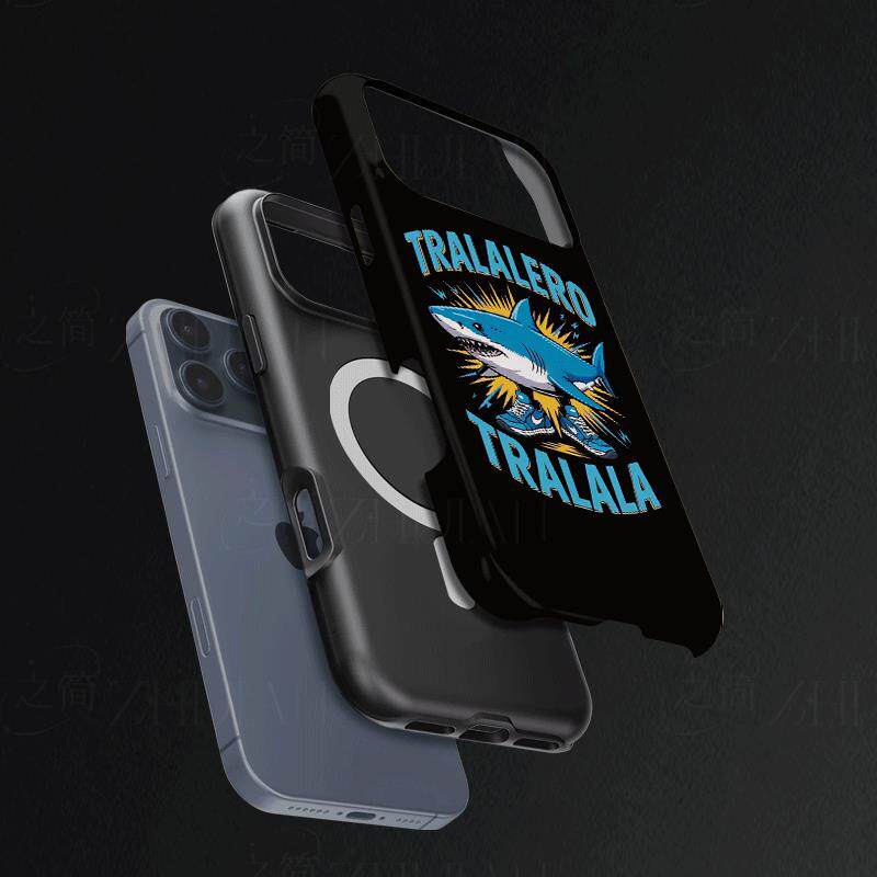 耐克鲨鱼潮图磨砂磁吸手机壳大孔亮面硬壳适用苹果iphone18promax华为PURAXVIEWVIVOX90PROPLUS华为NOVA11SE