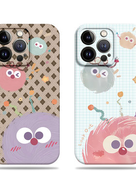 苹果17promax三只煤球菲林情侣手机壳适用苹果华为小米13PRO小米14至尊MATE40PRONOVA14至尊荣耀畅玩70PLUS