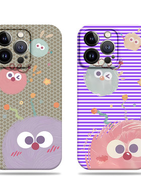 苹果17promax三只煤球菲林情侣手机壳适用苹果华为红米K70E小米17promaxOPPOA96小米MIX4VIVOS19PRO