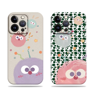 苹果17promax三只煤球菲林情侣手机壳适用苹果华为OPPOK12SIQOO11PRO荣耀GTPROVIVOS18PROVIVOX100PRO