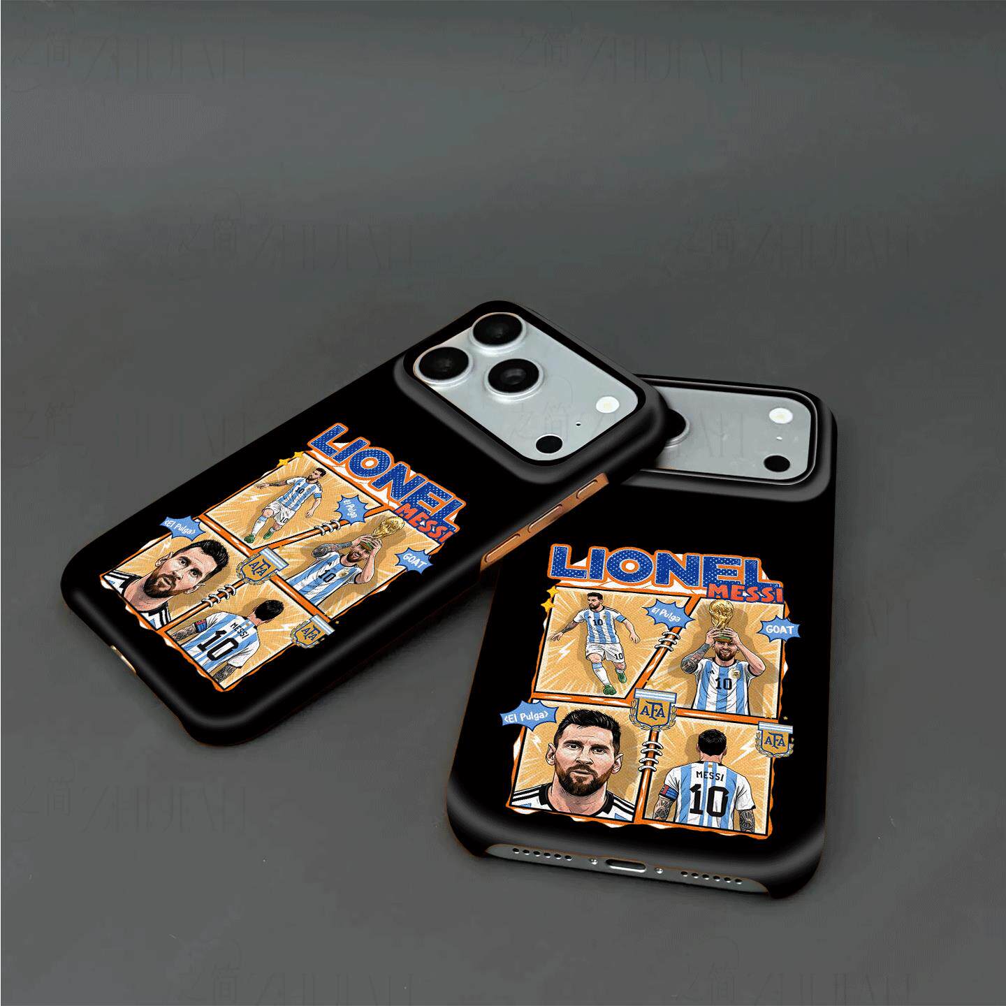 梅西夺冠漫画硬壳磨砂磁吸手机壳适用苹果iphone17promax华为荣耀MAGIC7PRO小米15PRO三星S25ULTRA三星S25PLU