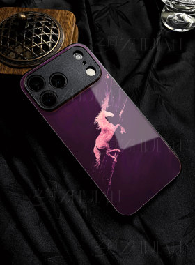 苹果17promax金马奔腾玻璃手机壳马年新年祝福有钱适用苹果华为荣耀MAGIC7PROOPPORENO14PROOPPOA6PRO荣耀300