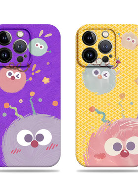 苹果17promax三只煤球菲林情侣手机壳适用苹果华为红米K70ULTRA麦芒40MATE40E麦芒11OPPOK12X