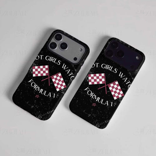F1格子旗磨砂磁吸手机壳大孔亮面硬壳适用苹果iphone18promax华为PURAXVIEW华为MATE70AIR华为NOVA11SE
