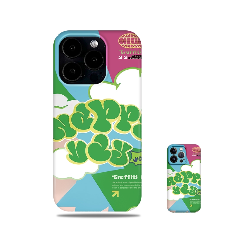 拼色英文适用苹果华为荣耀vivooppo小米iphone14promax菲林硬亮面简约创意个性小众全包半包手机壳保护套