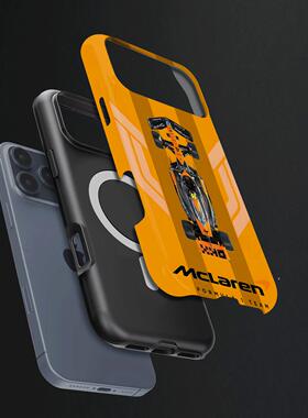 迈凯伦F1赛车硬壳磨砂磁吸手机壳适用苹果iphone17promax华为P80ULTRA小米15PROMATE70PRO+P70ULTRA