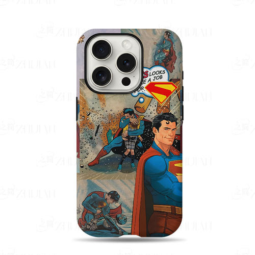 超人漫画拼贴磨砂磁吸手机壳大孔亮面硬壳适用苹果iphone18promax华为PURAXVIEW华为NOVA14活力版华为NOVA11P