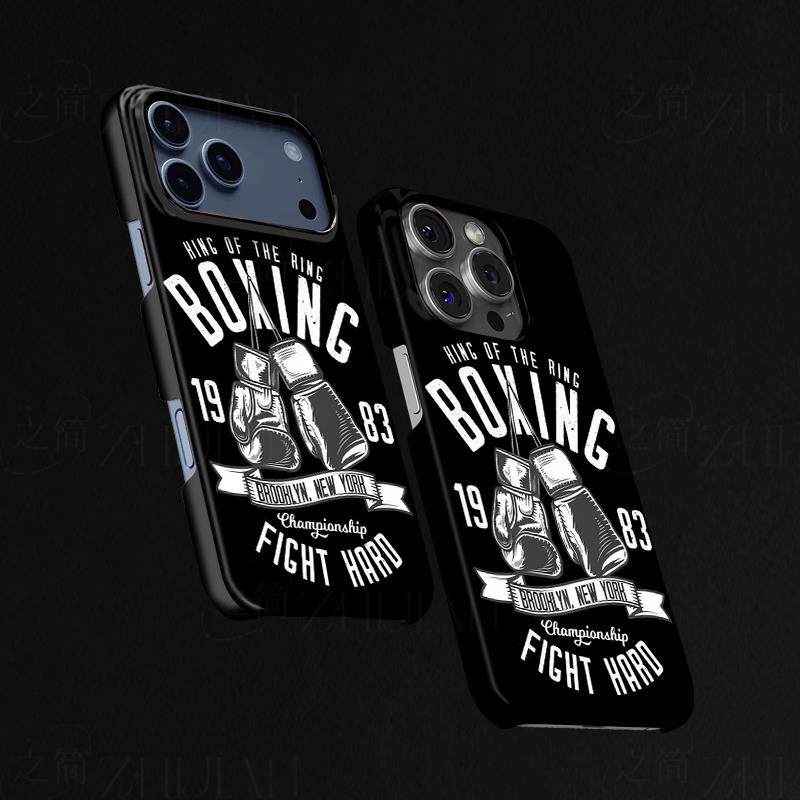 复古拳击手套磨砂磁吸手机壳大孔亮面硬壳适用苹果iphone18promax华为PURAXVIEW华为MATE30PRO小米17ULTRA