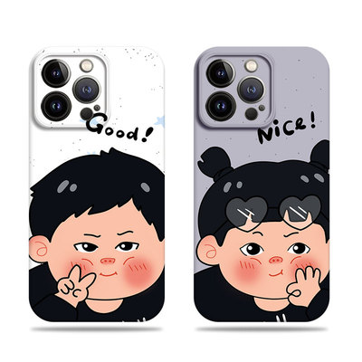 苹果17promax比耶胖胖男女菲林情侣手机壳适用苹果华为NOVA14至尊小米14至尊OPPOK13TURBOPRONOVA12PROFINDX7