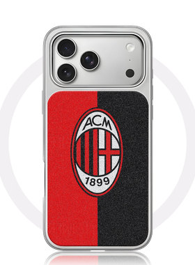 AC米兰队徽手机壳大孔电镀黑框碳纤纹二合一磁吸适用苹果17promax华为PURA70PROPLUS小米14PROPURA70ULTRA