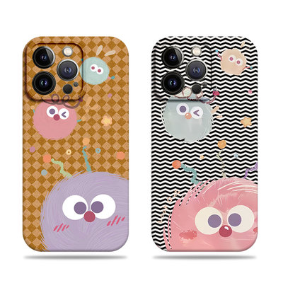 苹果17promax三只煤球菲林情侣手机壳适用苹果华为VIVOS30PROMINIP80ULTRA三星S25PLUS小米13ULTRA小米MIX4