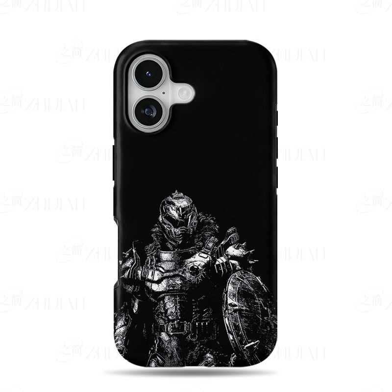 暗黑重装战士磨砂磁吸手机壳大孔亮面硬壳适用苹果iphone18promax华为PURAXVIEWOPPOFINDX8ULTRA荣耀POWER2