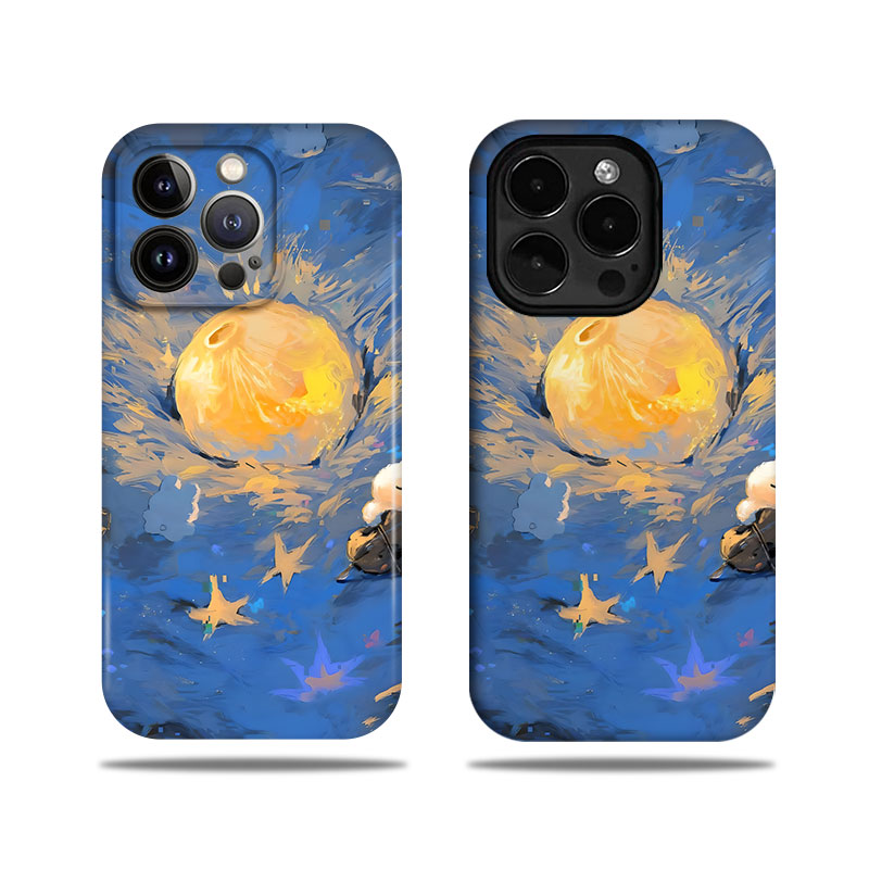 萌兔月夜奏乐章菲林手机壳适用苹果iphone16promax华为nova10nova7三星S25PLUS荣耀60一加ACE3V三星S24Ultra