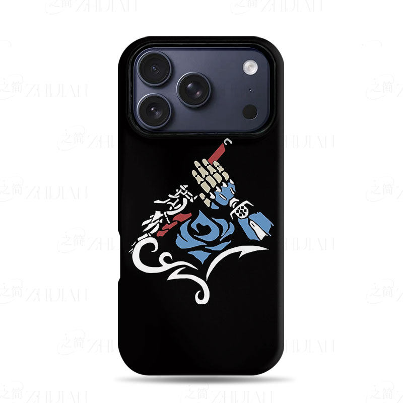 蓝玫骷髅武士磨砂磁吸手机壳大孔亮面硬壳适用苹果iphone18promax华为PURAXVIEW华为NOVA10PRO华为NOVA14PRO