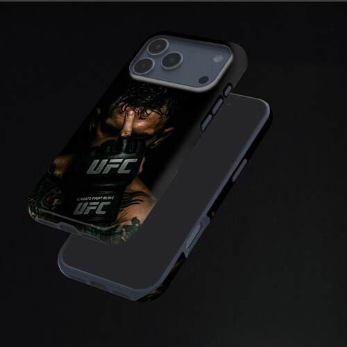 UFC康纳竖中指硬壳磨砂磁吸手机壳适用苹果iphone17promax华为荣耀500promate80proFINDX8至尊VIVOX300PRO