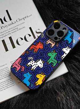 苹果17promax好多彩马玻璃手机壳马年新年祝福有钱适用苹果华为荣耀300PROOPPORENO14PROmate80proIQOONEO10P