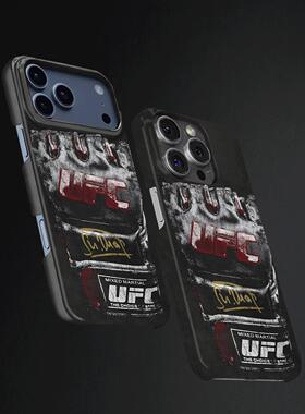 UFC签名拳套硬壳磨砂磁吸手机壳适用苹果iphone17promax华为P70PROVIVOX300PRO荣耀500pro小米15PRO