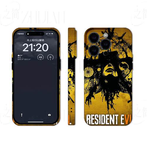 生化危机7磨砂磁吸手机壳大孔亮面硬壳适用苹果iphone18promax华为PURAXVIEWOPPORENO11PRO华为PURA70ULTRA
