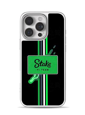 StakeF1队标手机壳大孔电镀黑框碳纤纹二合一磁吸适用苹果17promax华为PURA70PROPLUSPURA80PROPLUS小米15PRO