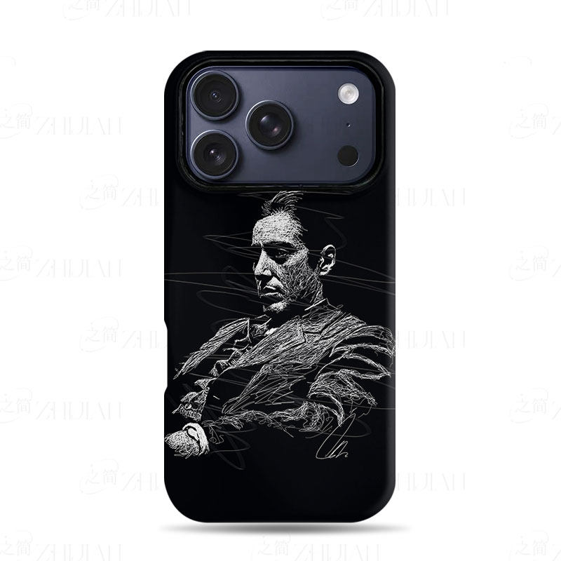 教父手绘肖像磨砂磁吸手机壳大孔亮面硬壳适用苹果iphone18promax华为PURAXVIEWIQOONEO6华为MATE70AIR