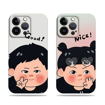 苹果17promax比耶胖胖男女菲林情侣手机壳适用苹果华为MATE60PRO+红米NOTE14PROPLUSFINDX8PRO小米CIVI4PROOP