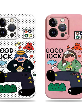 苹果17promax插画大叔女孩菲林情侣手机壳适用苹果华为红米TURBO3小米15至尊MATE50EIQOONEO9OPPOA97