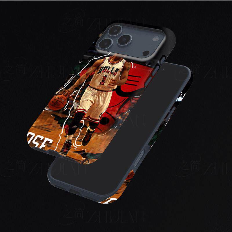 公牛罗斯运球磨砂磁吸手机壳大孔亮面硬壳适用苹果iphone18promax华为PURAXVIEW荣耀500PRO荣耀MAGIC8PRO