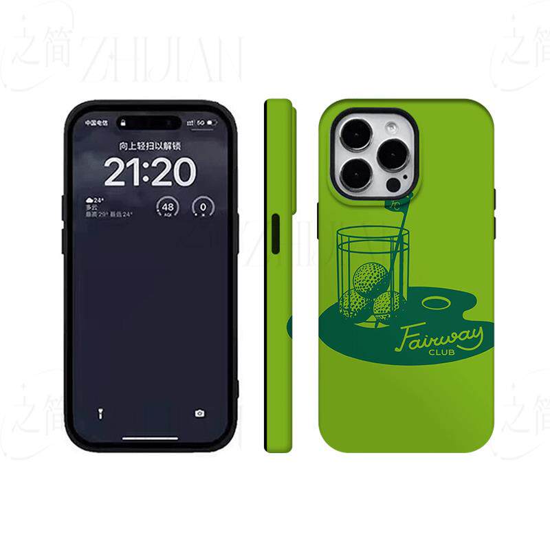 高尔夫俱乐部磨砂磁吸手机壳大孔亮面硬壳适用苹果iphone18promax华为PURAXVIEW红米TURBO5MAXOPPORENO15C
