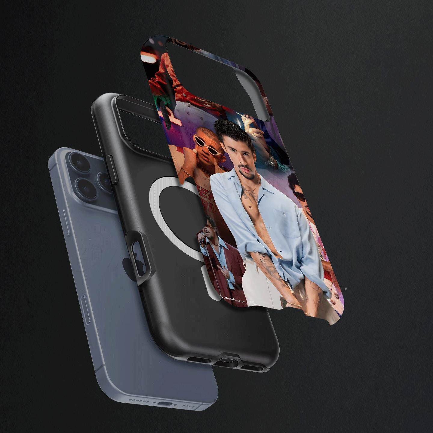 坏痞兔拼贴画硬壳磨砂磁吸手机壳适用苹果iphone17promax华为荣耀500pro小米17PROMAX荣耀MAGIC8PROVIVOX200S