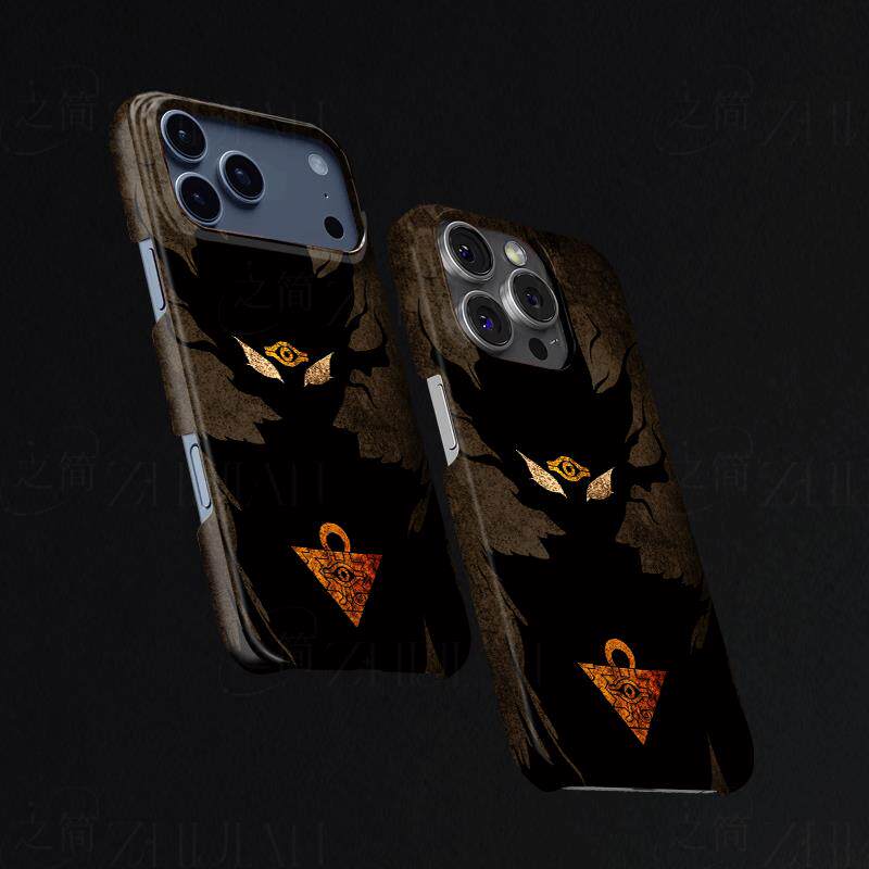游戏王暗剪影磨砂磁吸手机壳大孔亮面硬壳适用苹果iphone18promax华为PURAXVIEW小米13PRO1加ACE2PRO