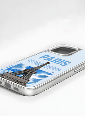 巴黎埃菲尔塔手机壳大孔电镀黑框碳纤纹二合一磁吸适用苹果17promax华为P60PROPURA70ULTRAMATE70PROPLUS