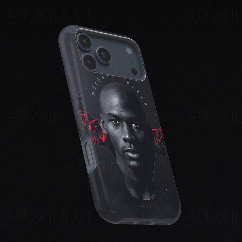 乔丹公牛磨砂磁吸手机壳大孔亮面硬壳适用苹果iphone18promax华为PURAXVIEW华为NOVA7SE荣耀MAGIC7PRO