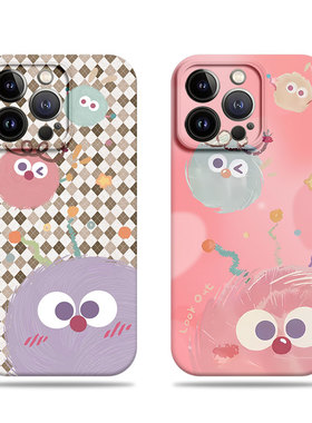 苹果17promax三只煤球菲林情侣手机壳适用苹果华为VIVOY76SIQOONEO10PROPLUS荣耀MAGIC7PROMATE70PRO+红米TUR