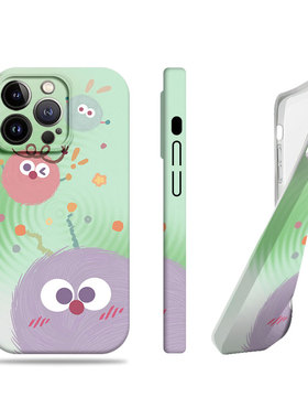 苹果17promax三只煤球菲林情侣手机壳适用苹果华为OPPOK12SIQOOZ8XVIVOX100PROIQOONEO10PROPLUS真我14pro