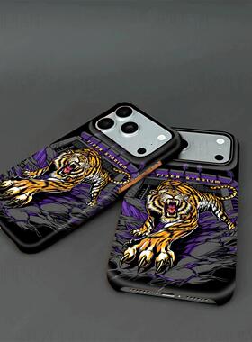 咆哮猛虎硬壳磨砂磁吸手机壳适用苹果iphone17promax华为小米17PROMAXmate80proOPPOFINDX9PROVIVOX300PRO