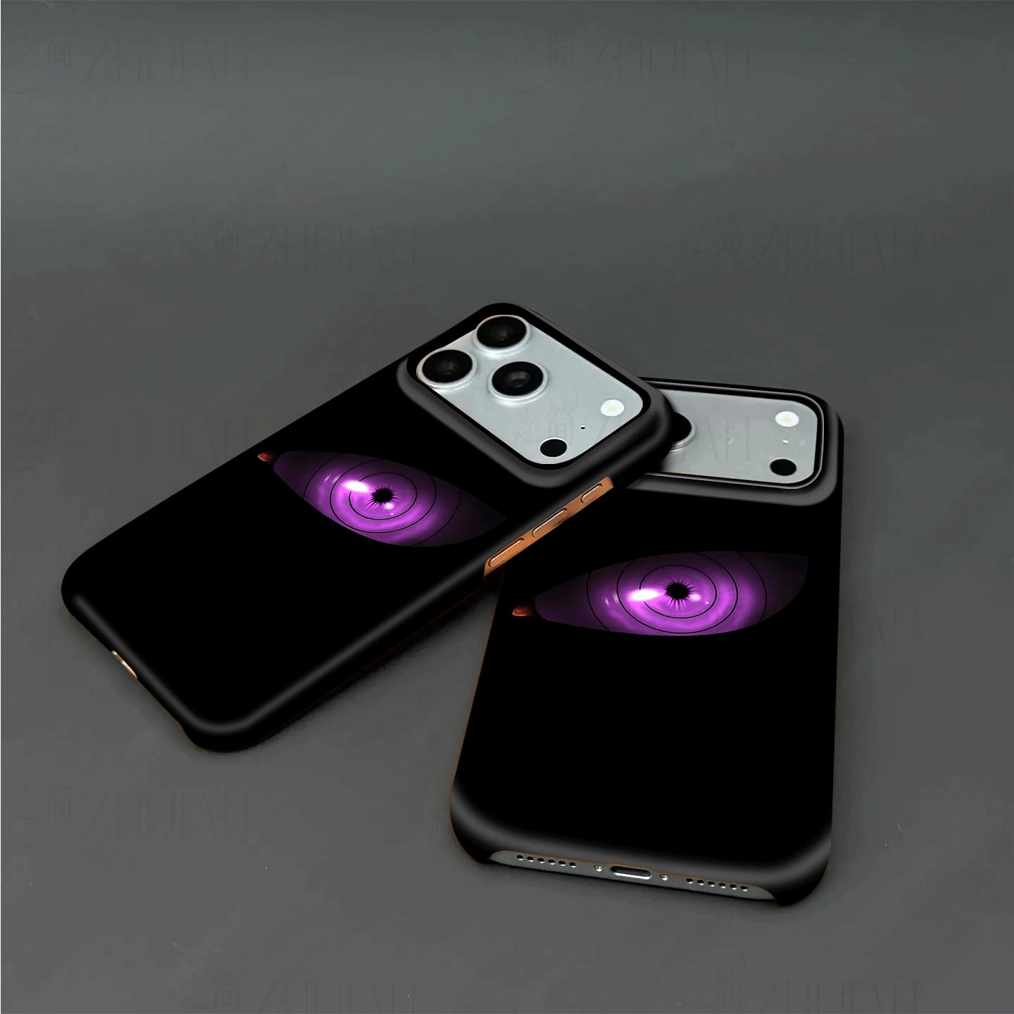 火影轮回眼硬壳磨砂磁吸手机壳适用苹果iphone17promax华为MATE70PRO+P80ULTRA小米15PRO荣耀400PRO