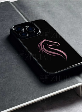 苹果17promax金马头玻璃手机壳马年新年祝福有钱适用苹果华为mate80pro荣耀400PROP70PROMATE80PROMAX