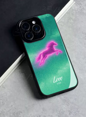 苹果17promax红马奔腾玻璃手机壳马年新年祝福有钱适用苹果华为荣耀MAGIC7PROOPPORENO14PROVIVOY500IQOO15