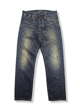 西里布美式复古西部直筒牛仔裤男阿美咔叽水洗做旧赤耳新款非rrl