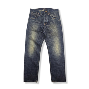 非rrl 男阿美咔叽水洗做旧赤耳新款 西里布美式 复古西部直筒牛仔裤